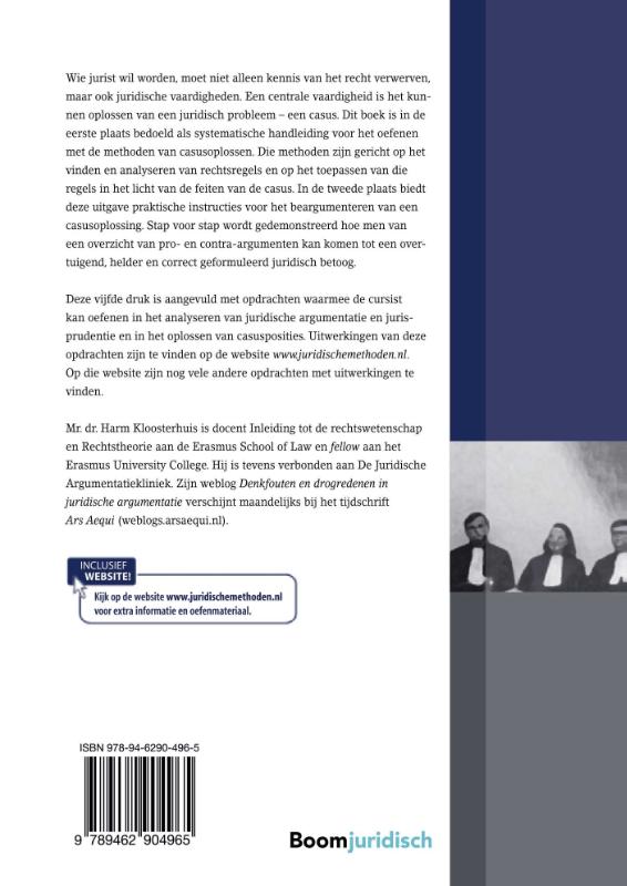 Juridische methoden / Boom Juridische studieboeken Juridische methoden / Boom Juridische studieboeken achterkant