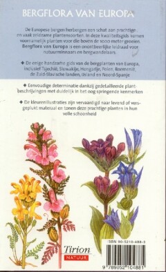Tirion natuur Bergflora van Europa / Tirion natuur achterkant