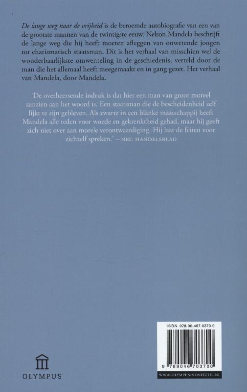 De lange weg naar de vrijheid De lange weg naar de vrijheid achterkant