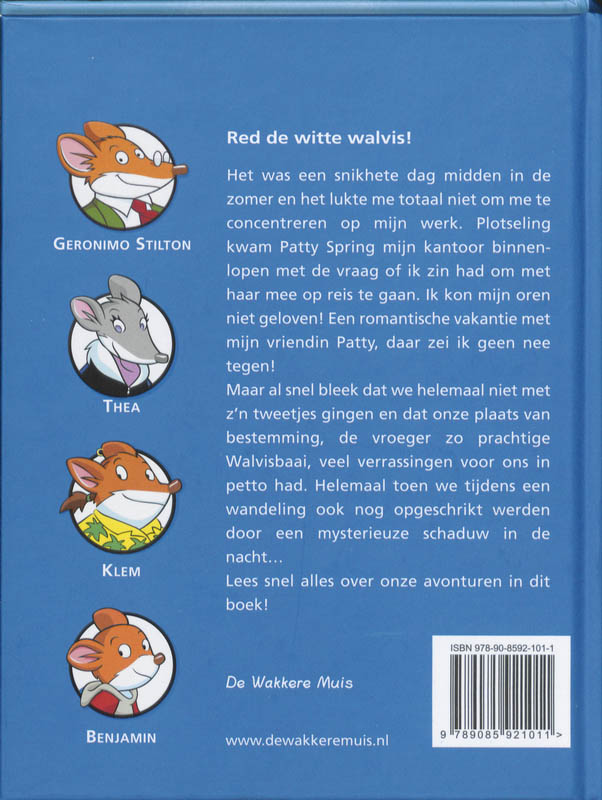 Red de witte walvis! / Geronimo Stilton / 37 achterkant