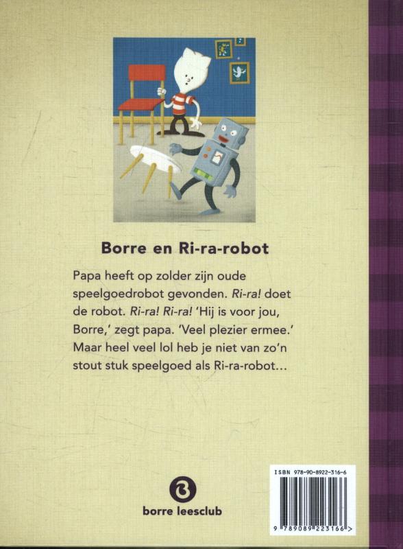 Borre Leesclub - Borre en Ri-ra-robot achterkant