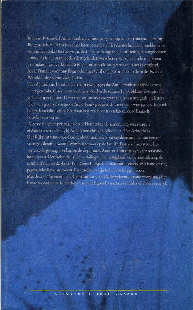 De dagboeken van Anne Frank achterkant