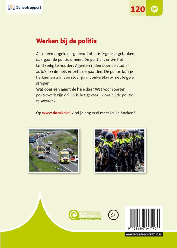 Junior Informatie 120 - Werken bij de politie achterkant