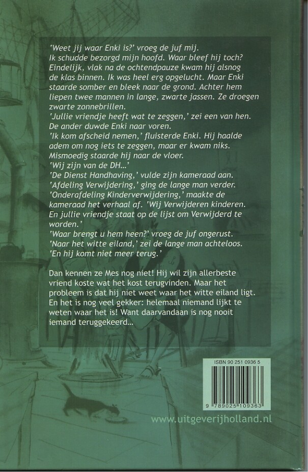 Het witte eiland achterkant