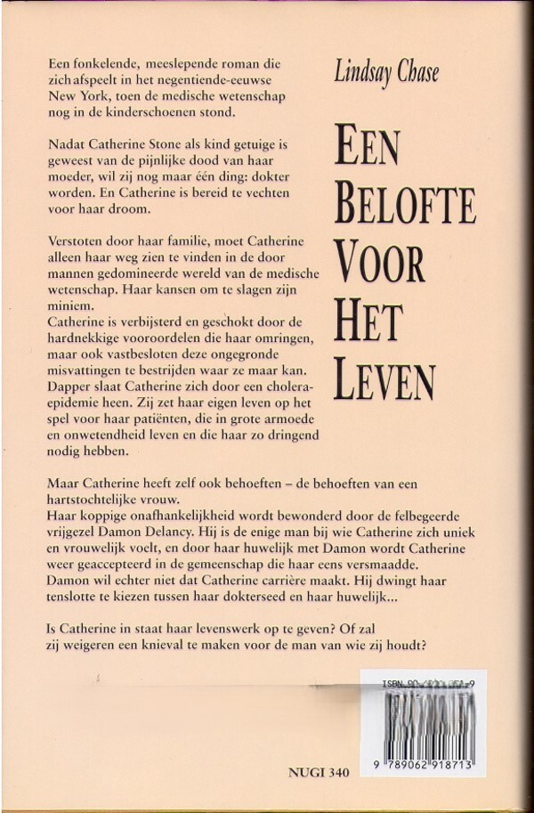 BELOFTE VOOR HET LEVEN achterkant