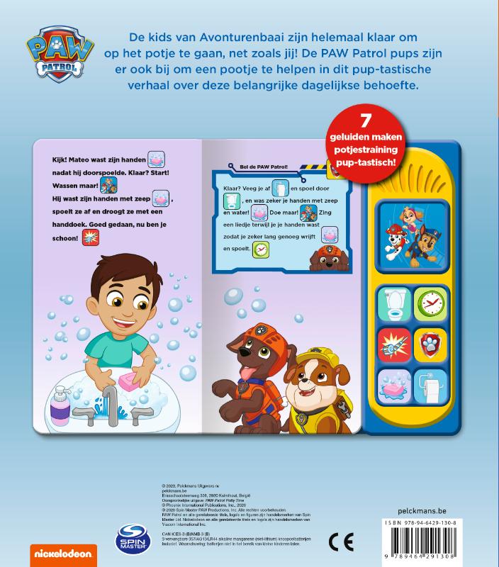 Op het potje / Paw Patrol achterkant