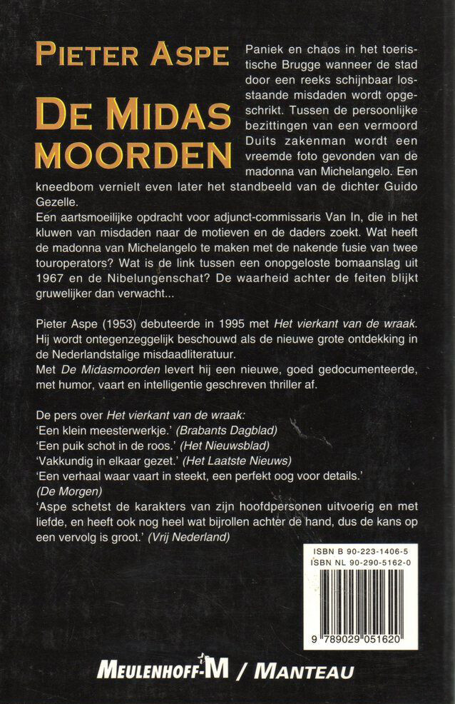 De Midasmoorden / Pieter Aspe achterkant