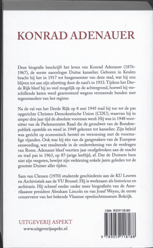 Konrad Adenauer achterkant
