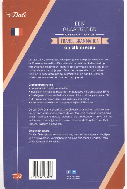 Van Dale grammatica Frans / Van Dale grammatica's Van Dale grammatica Frans / Van Dale grammatica's achterkant