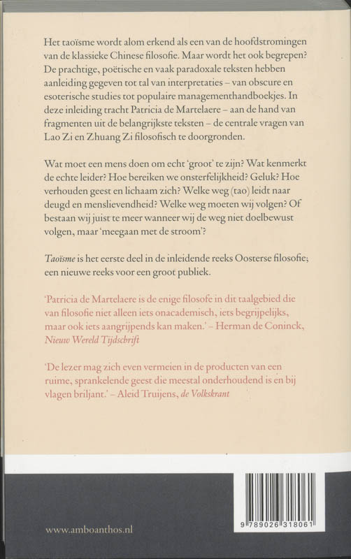 Taoïsme / Oosterse filosofie / 1 Taoïsme / Oosterse filosofie / 1 achterkant