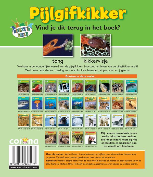 Pijlgifkikker / Dieren in beeld achterkant