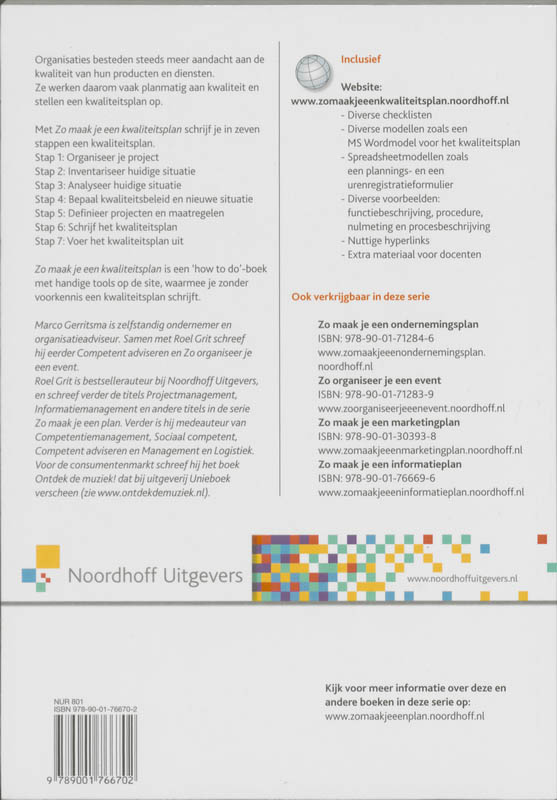 Zo maak je een kwaliteitsplan / Leerboek achterkant