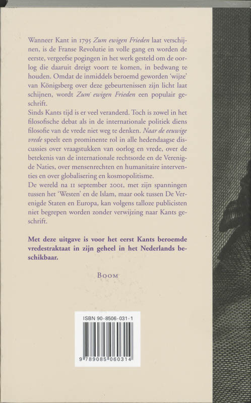 Naar de eeuwige vrede / Kleine Klassieken achterkant