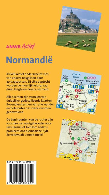 Normandië / ANWB actief achterkant