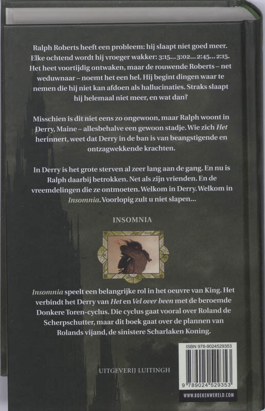 Insomnia / De donkere toren achterkant