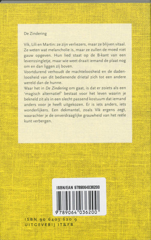 De zindering achterkant