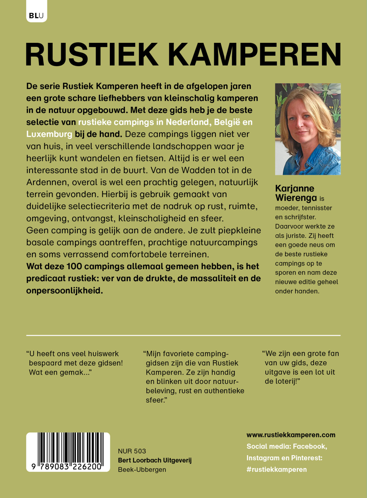 Nederland, België & Luxemburg / Rustiek kamperen achterkant