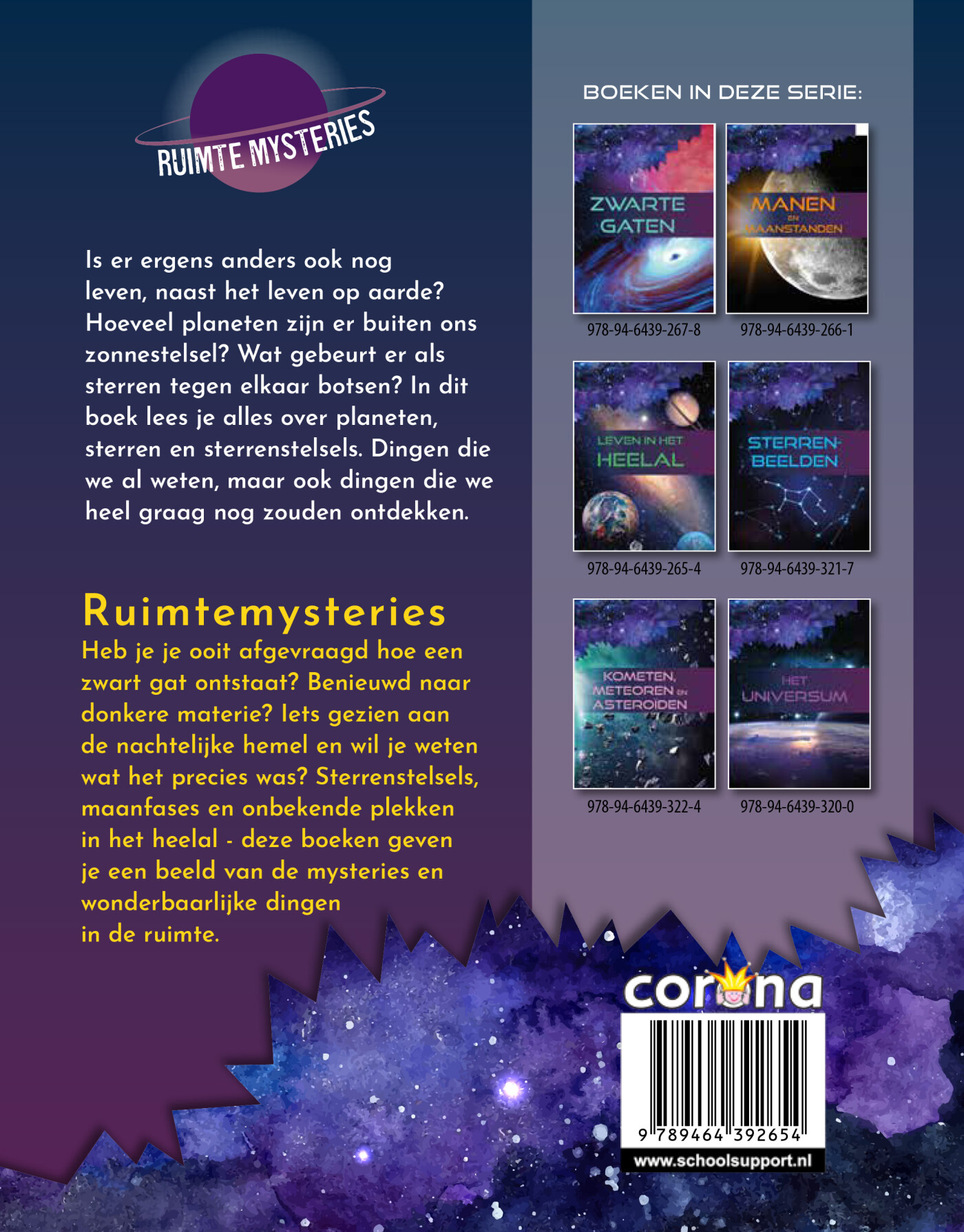 Leven in het heelal / Ruimte mysteries achterkant