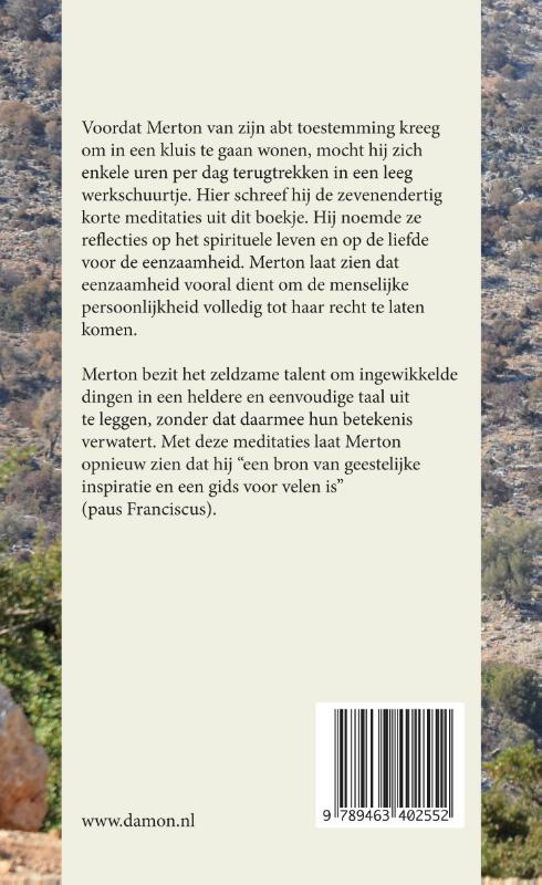 Overdenkingen in eenzaamheid achterkant