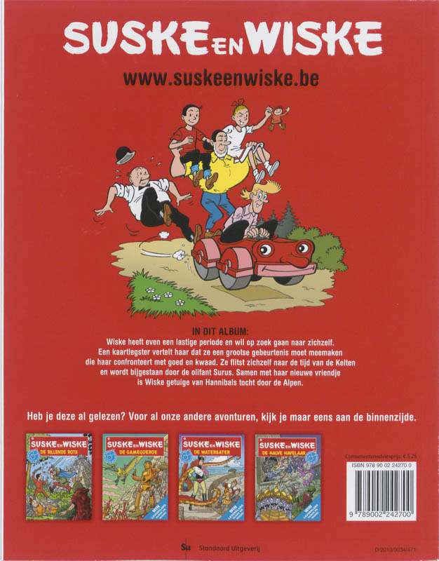 Suske en Wiske 170 de olijke olifant achterkant