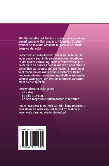 Wérken in plaats van e-mailen / Secretaresse Assistent Wijzer achterkant