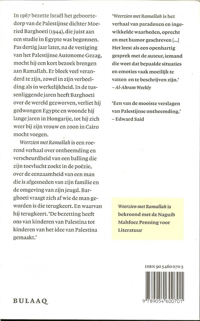 Weerzien met Ramallah achterkant
