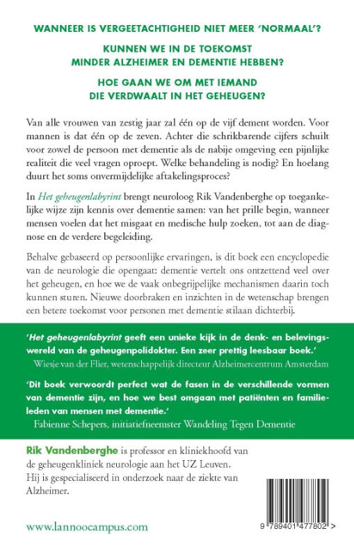 Het geheugenlabyrint achterkant
