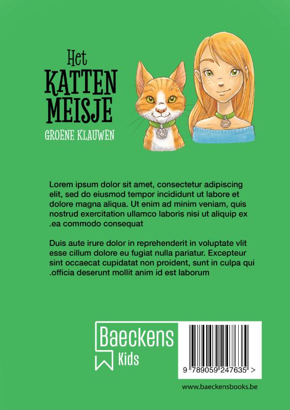 Groene klauwen / Het kattenmeisje / 1 achterkant