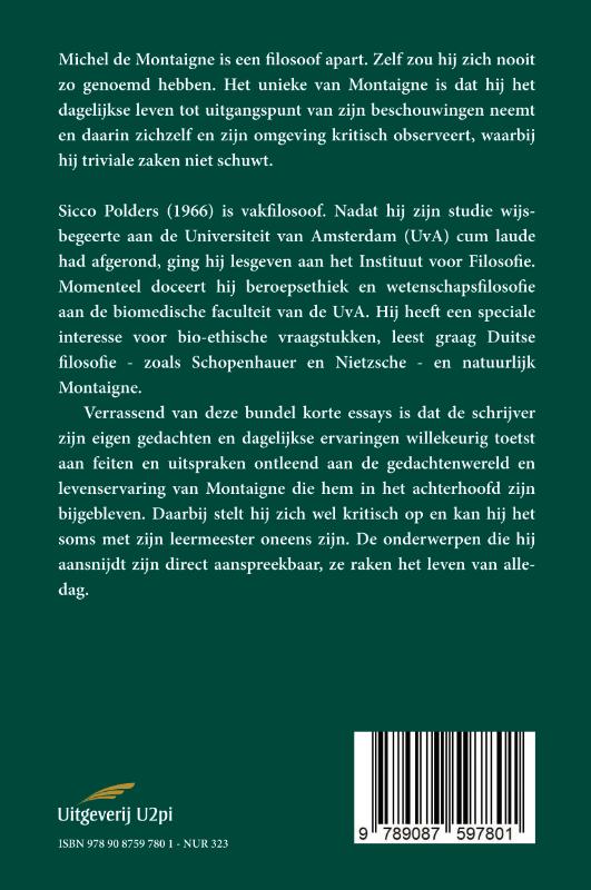 Met Montaigne in het achterhoofd achterkant