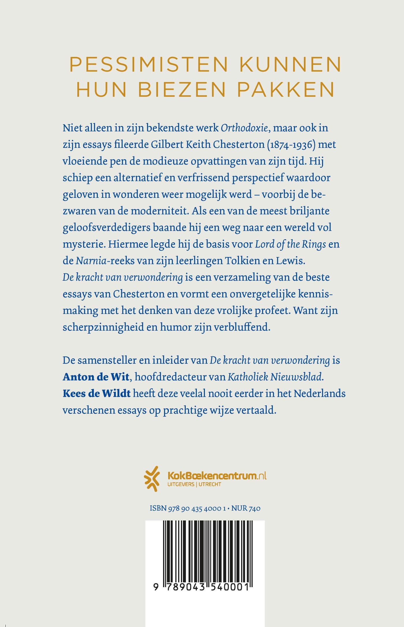 De kracht van verwondering achterkant