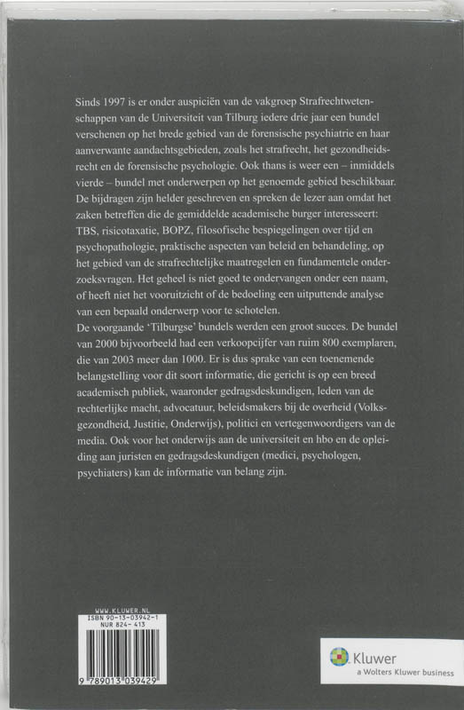 Capita selecta van de Forensische Psychiatrie anno 2006 achterkant