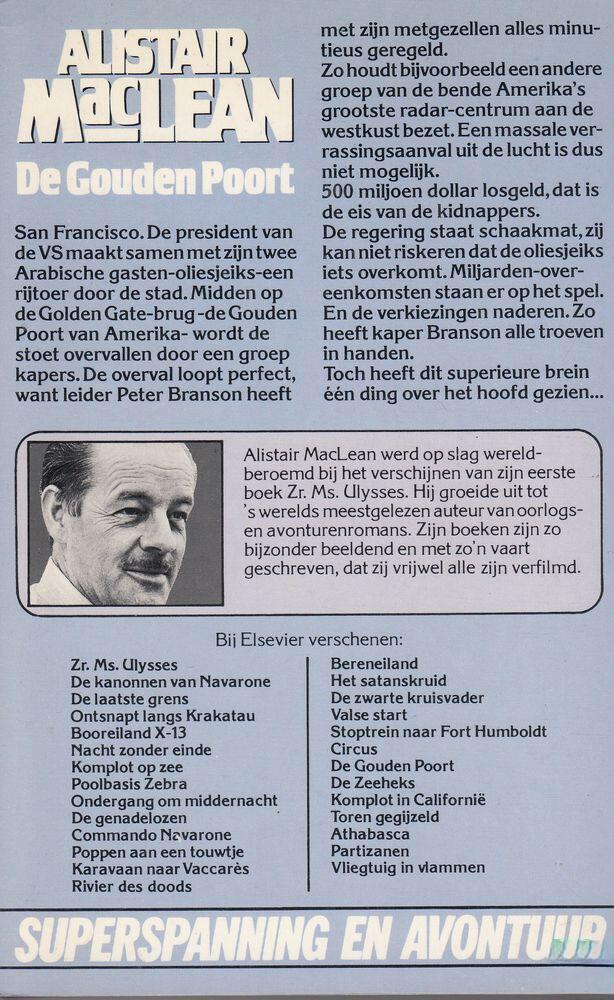 Gouden poort / E70: Elsevier paperbacks voor de jaren zeventig achterkant