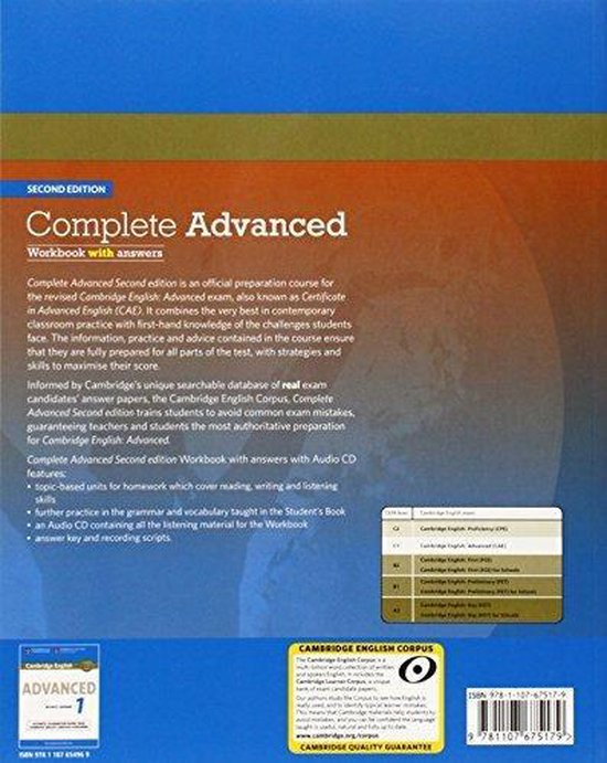 Complete Advanced - second edition workbook + a