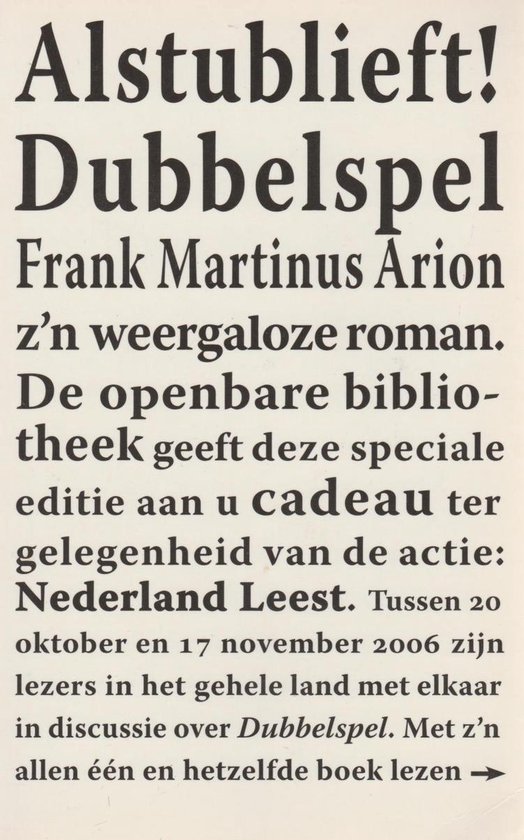 Dubbelspel  Frank Martinus  Arion