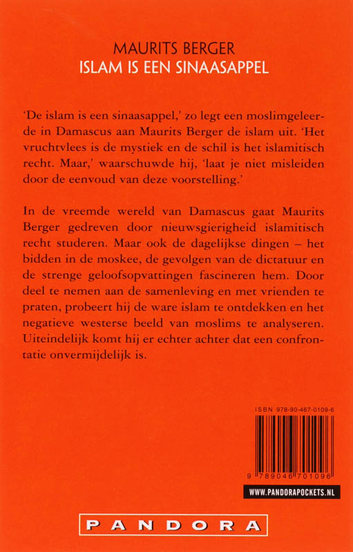 Islam is een sinaasappel / Pandora pockets achterkant