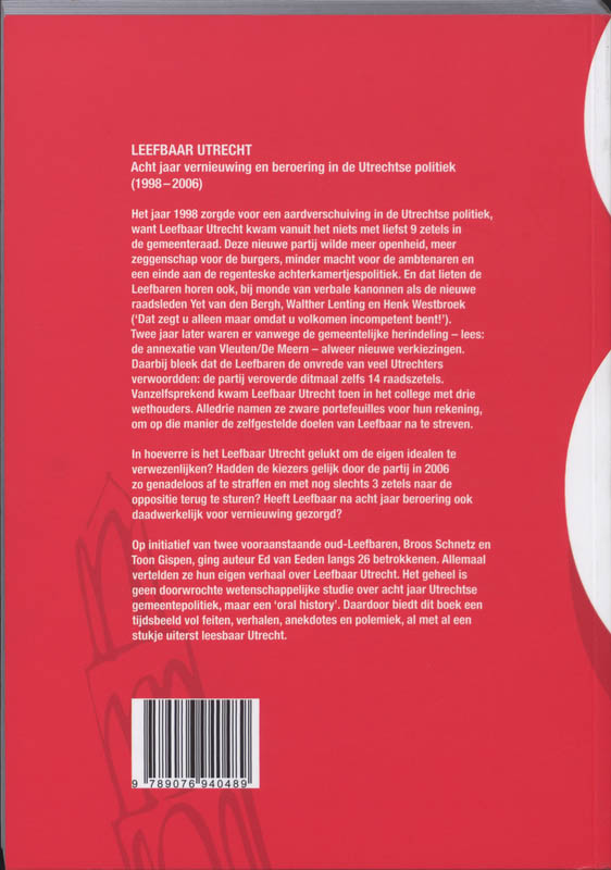 Leefbaar Utrecht Leefbaar Utrecht achterkant