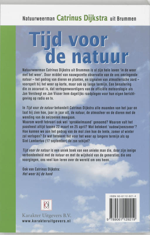 Tijd voor de natuur Tijd voor de natuur achterkant