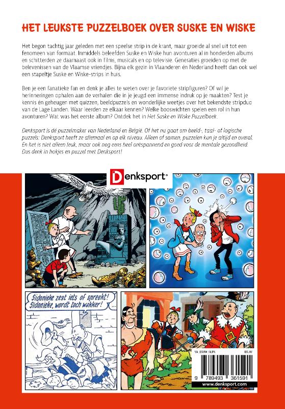 Suske en Wiske / Denksport Puzzelboek achterkant