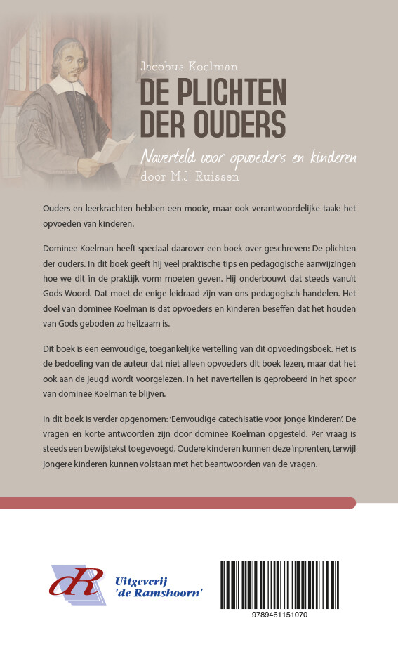 De plichten der ouders, ds. J. Koelman achterkant