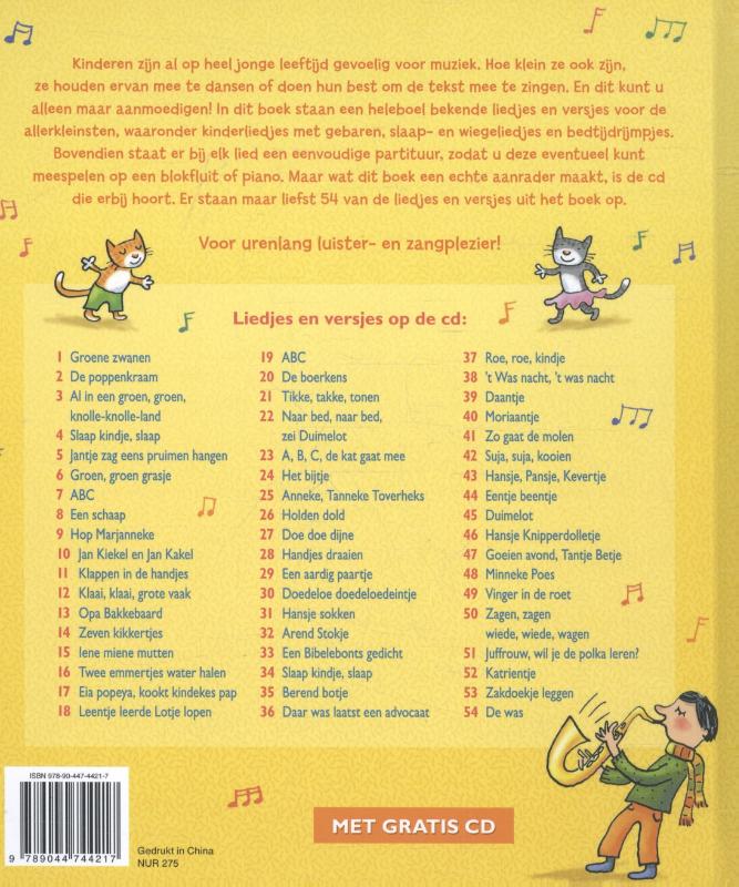 De leukste kinderliedjes en versjes achterkant