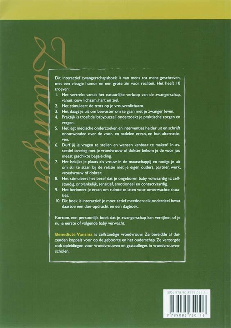 Zwanger / Met hart & ziel / 1 achterkant