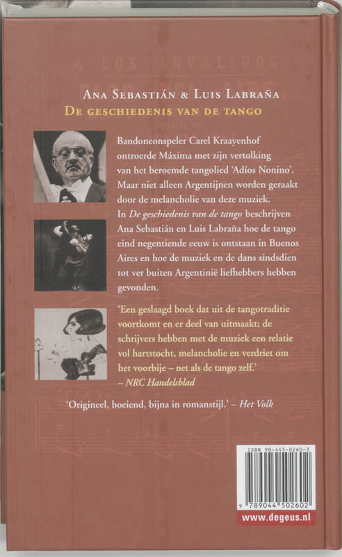 Geschiedenis Van De Tango achterkant