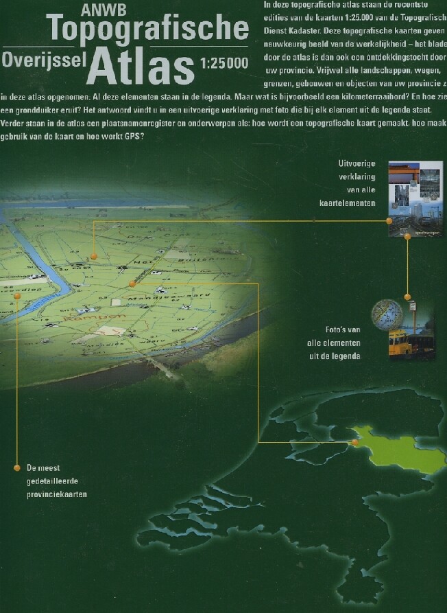 Overijssel / ANWB topografische kaart achterkant