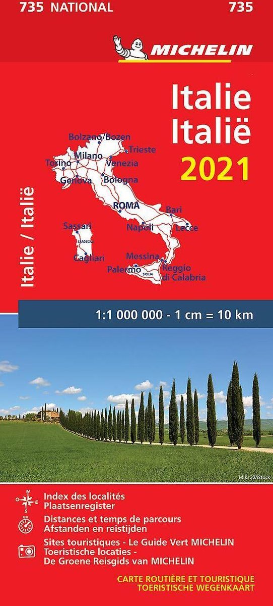 Nationale kaarten Michelin  -   Michelin 735 Italië 2021