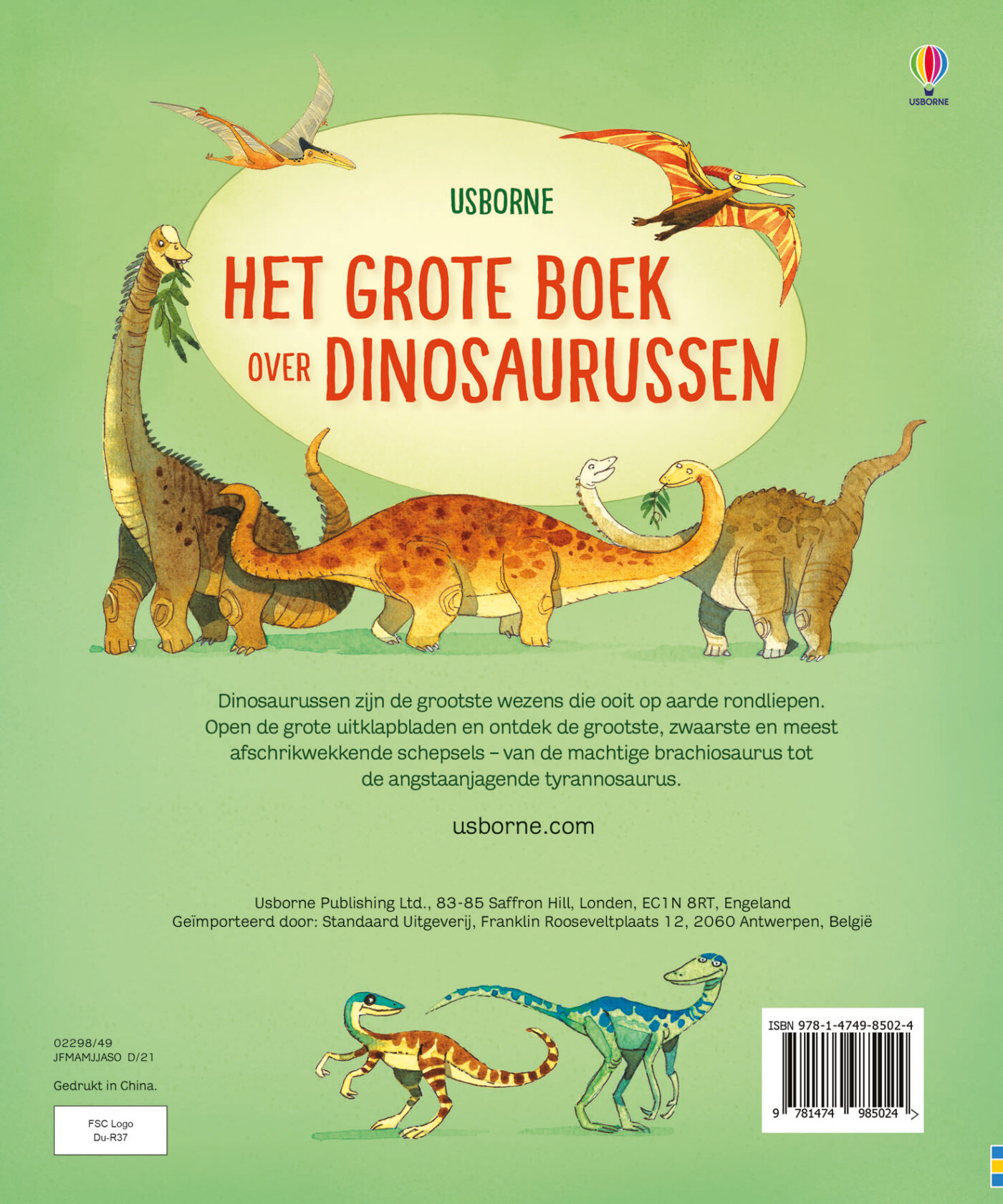 Het grote boek over dinosaurussen achterkant