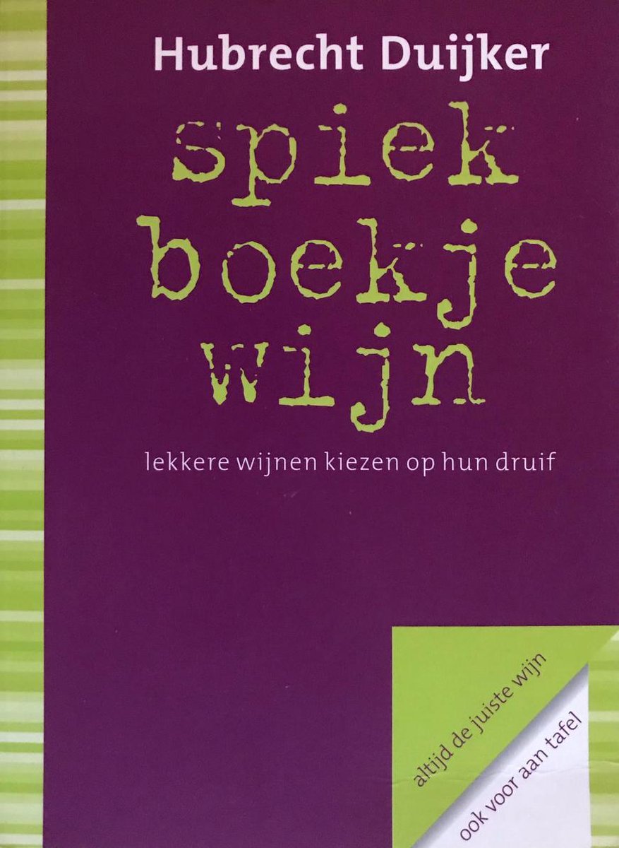 Hubrecht Duijker Spiekboekje Wijn thumbnail