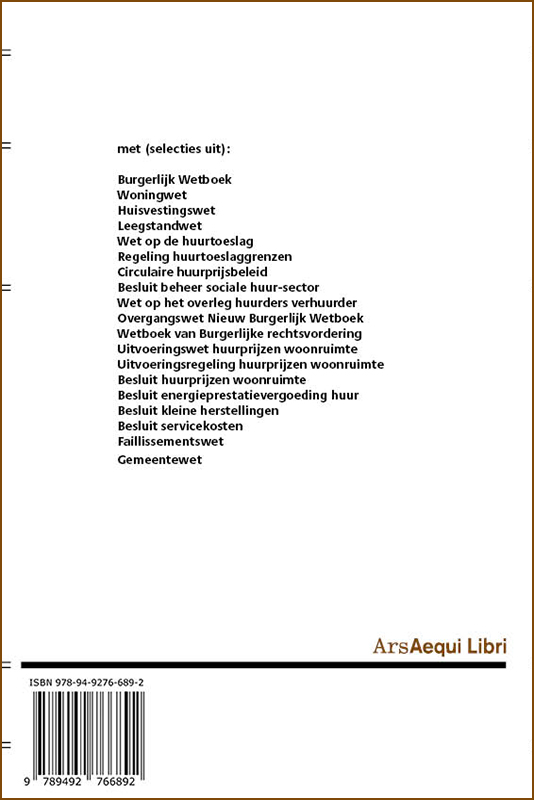 Huurrecht 2020 achterkant