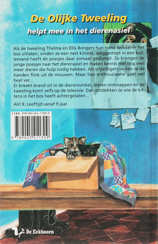 De olijke tweeling helpt mee in het dierenasiel / De olijke tweeling De olijke tweeling helpt mee in het dierenasiel / De olijke tweeling achterkant