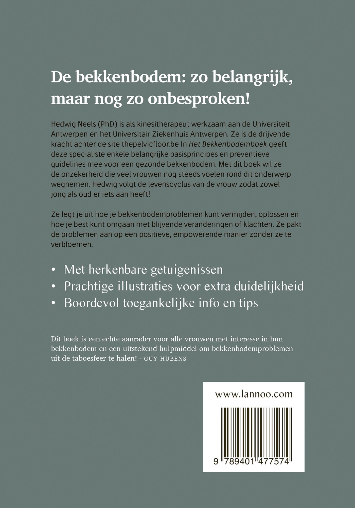 Het bekkenbodemboek achterkant