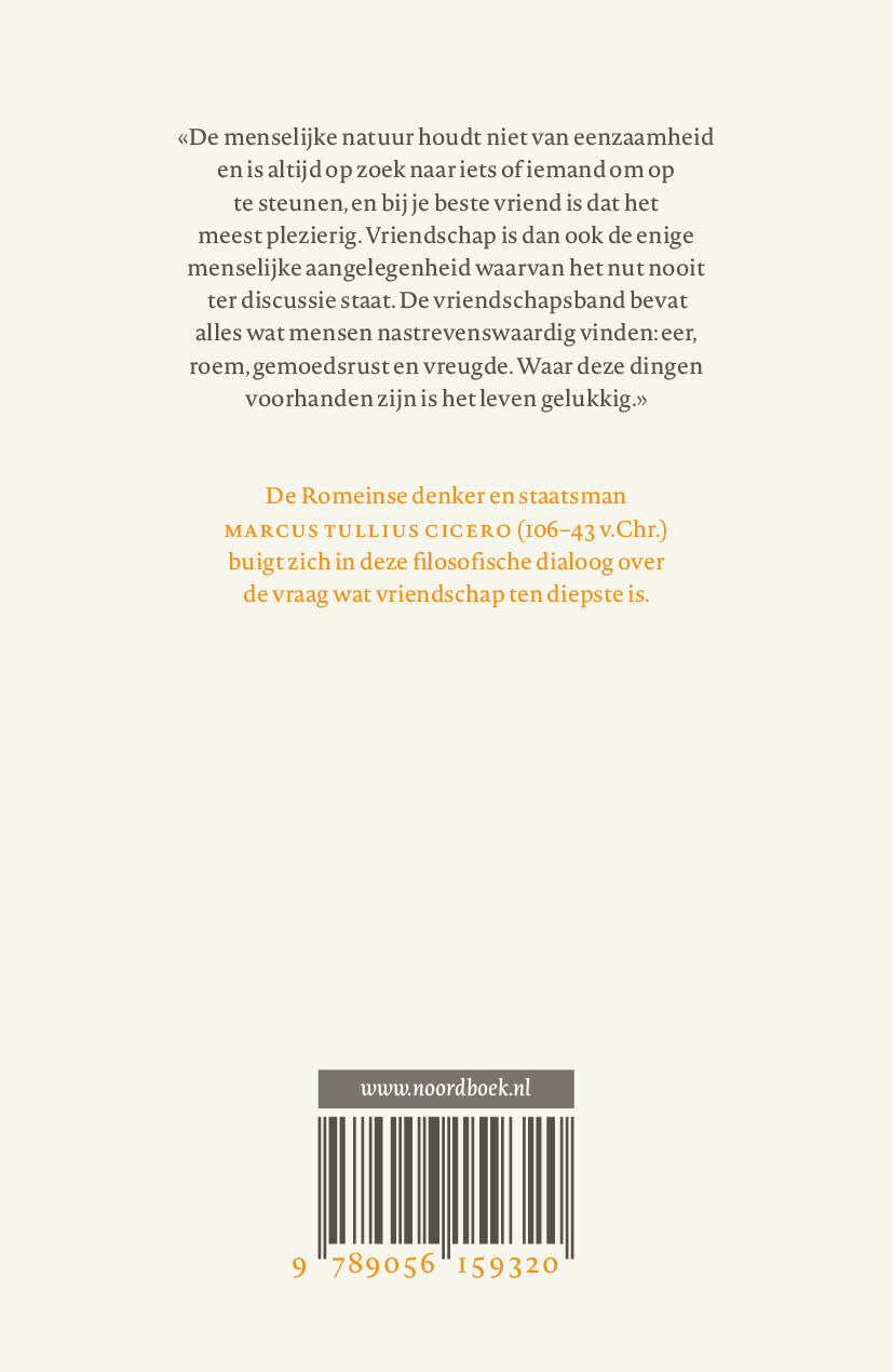 Vriendschap / Noordboek filosofie achterkant